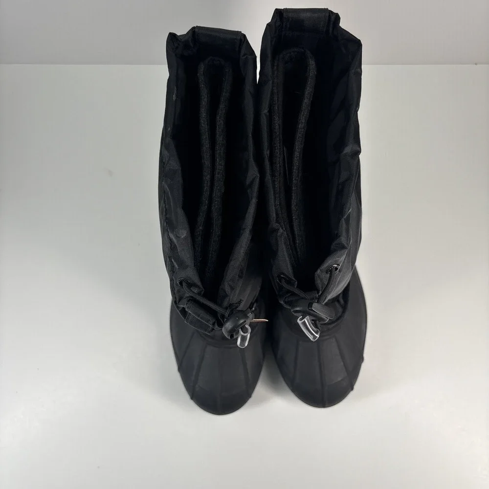 Columbia Powderbug Forty Youth US 7 Black Waterproof Winter Snow Boots Insulated